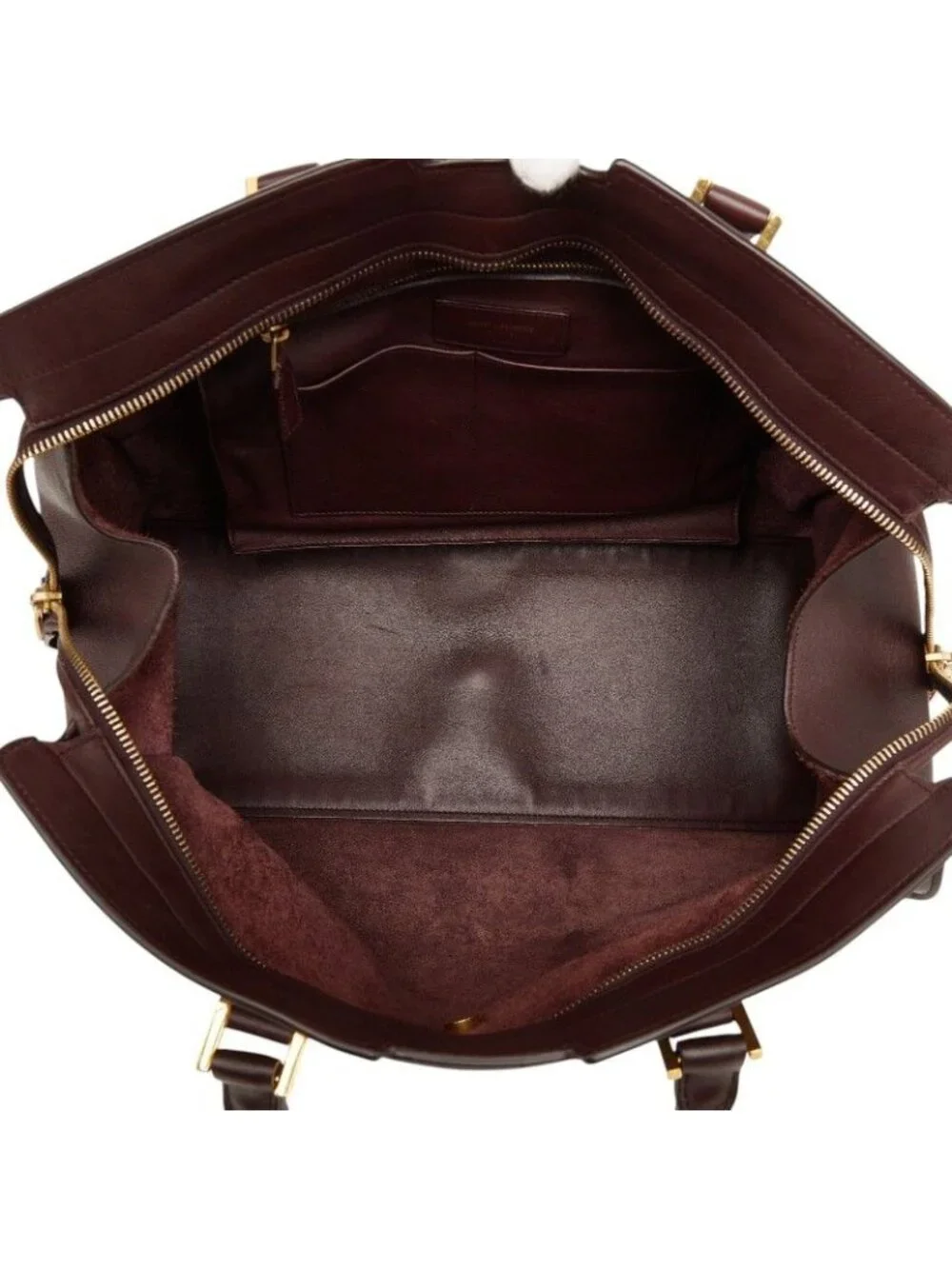 ★SOLD★ Saint Laurent Cabas Handbag Brown Leather - Picture 9 of 10